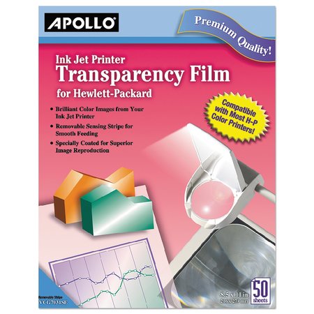 APOLLO Inkjet Transparency, Film, PK50 VCG7031SE